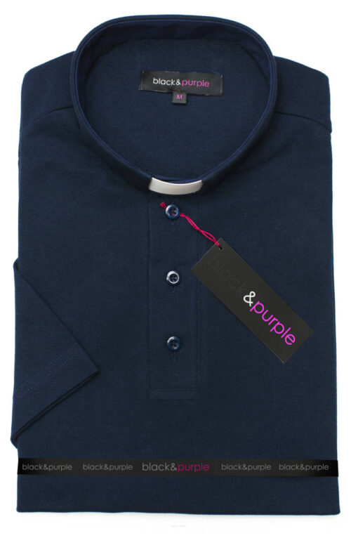 Camisa Clerical Importada - Polo Azul "G" - Image 2