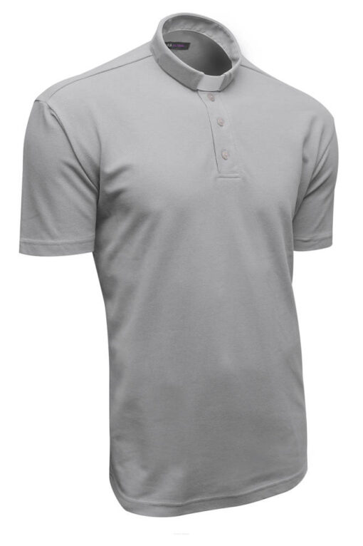 Camisa Clerical Importada - Polo Cinza "G"